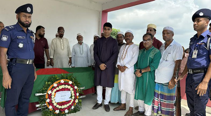 রাষ্ট্রীয় মর্যাদায় বীর মুক্তিযোদ্ধা মো. সামছুল আলমের বিদায়